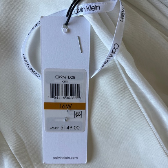 Calvin Klein Women’s Sleeveless Sheath with Shoulder Embellishment Plus Size 16W - Picture 9 of 13